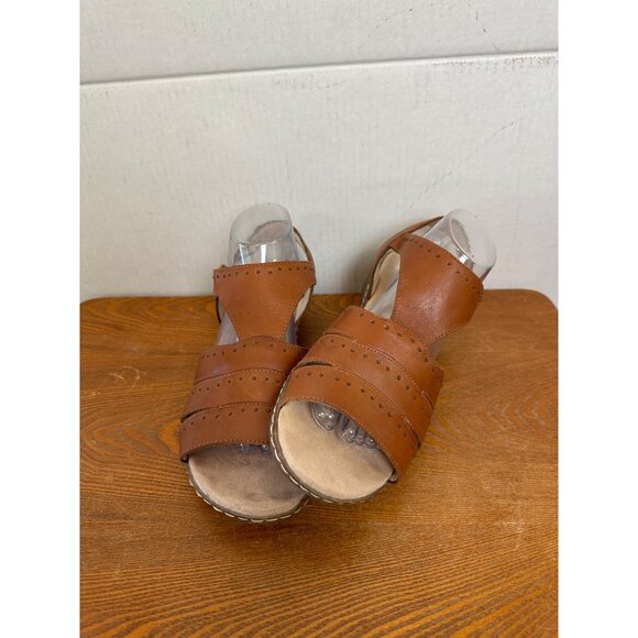 Naturalizer Soul Women's Strappy Snap Closure Sandals Brown Size 10 / 40 Sk 2901 - Picture 3 of 12